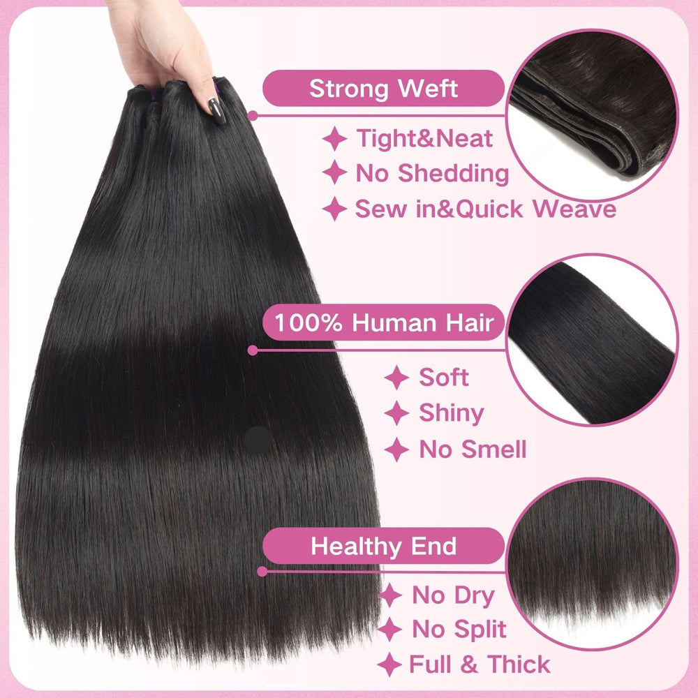 Beauty Queen bundles cabello humano virgen, natural y suave
