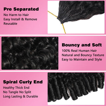 Beauty Queen Extensiones crochet sin nudos, instalación rápida y fácil de usar