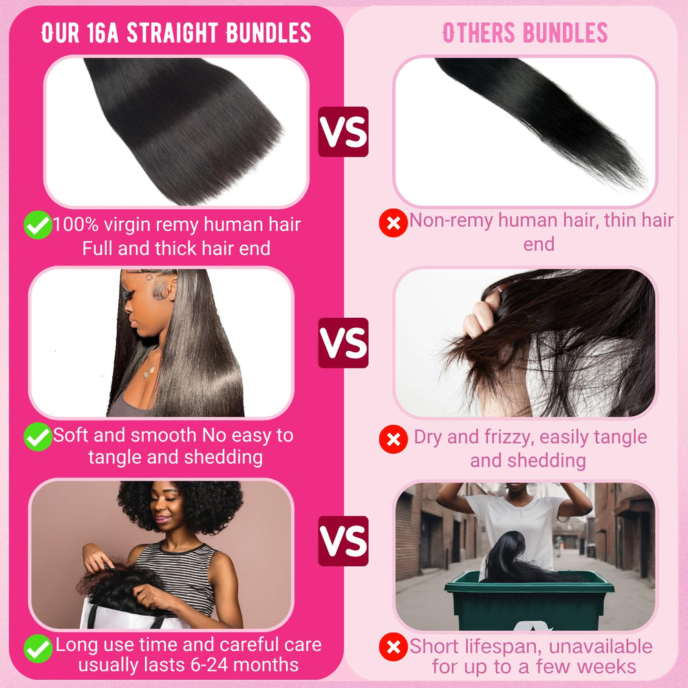 Beauty Queen: extensiones lisas virgen 20 pulgadas para un acabado fluido