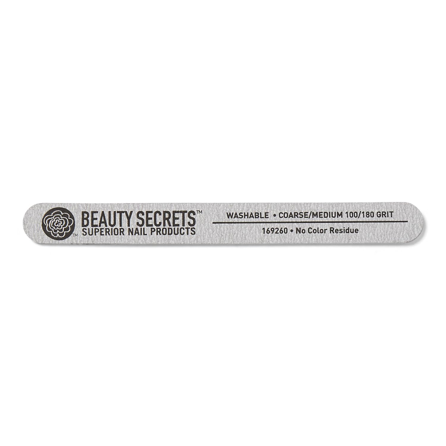 Beauty Secrets Zebra Lima acolchada para uñas artificiales, limado suave y preciso.