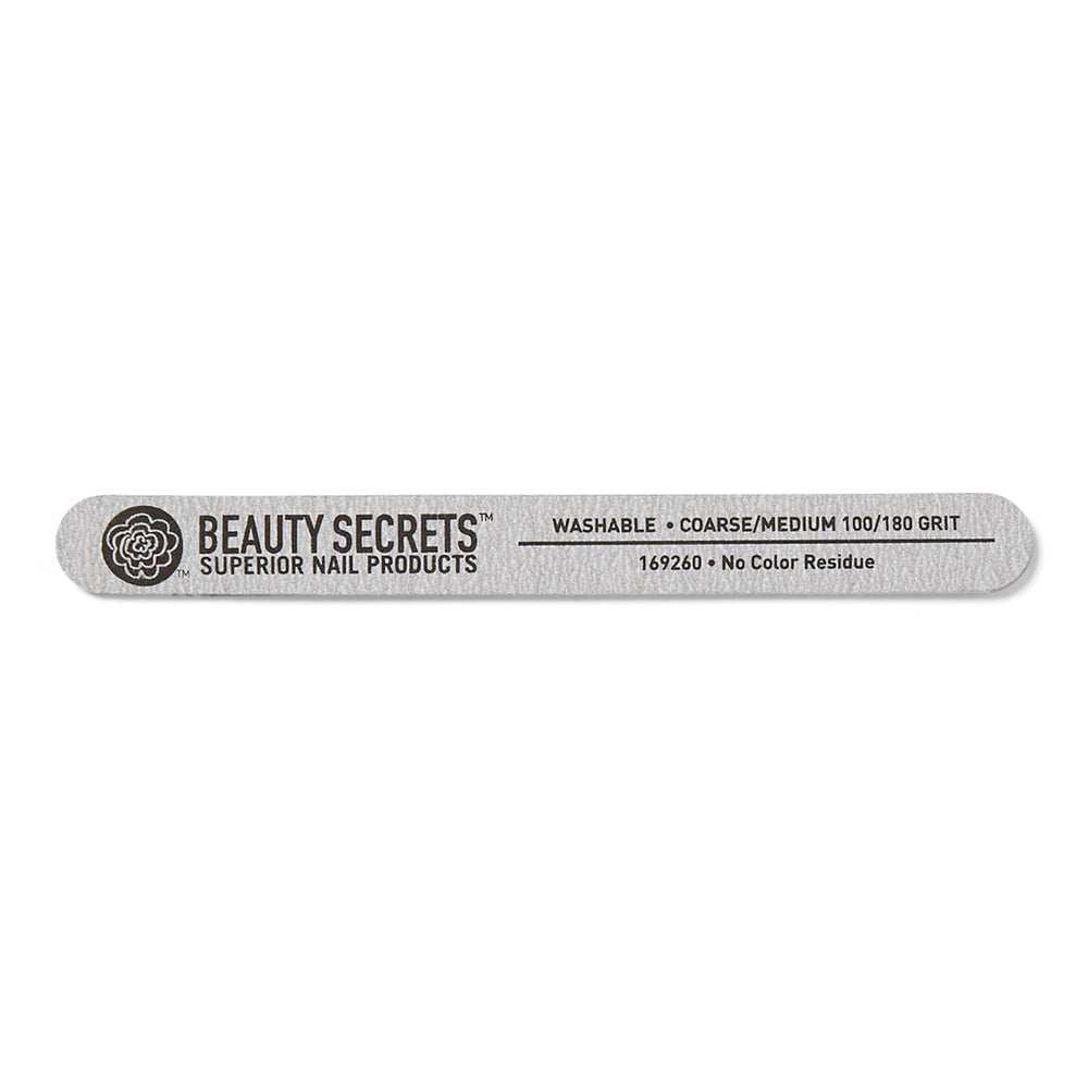 Beauty Secrets Zebra Lima acolchada para uñas artificiales, limado suave y preciso.