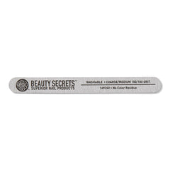 Beauty Secrets Zebra Lima acolchada para uñas artificiales, limado suave y preciso.