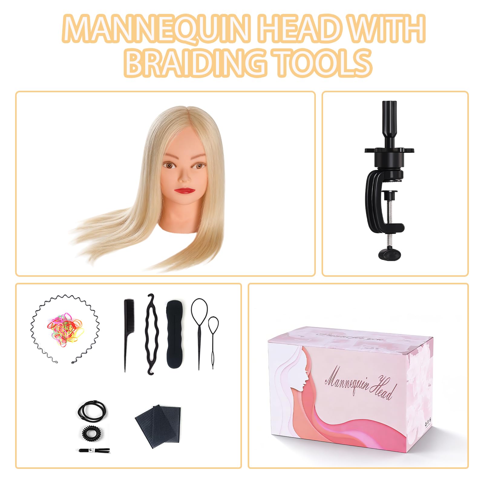 Beauty Star cabeza de maniquí en estuche de regalo ideal para estudiantes