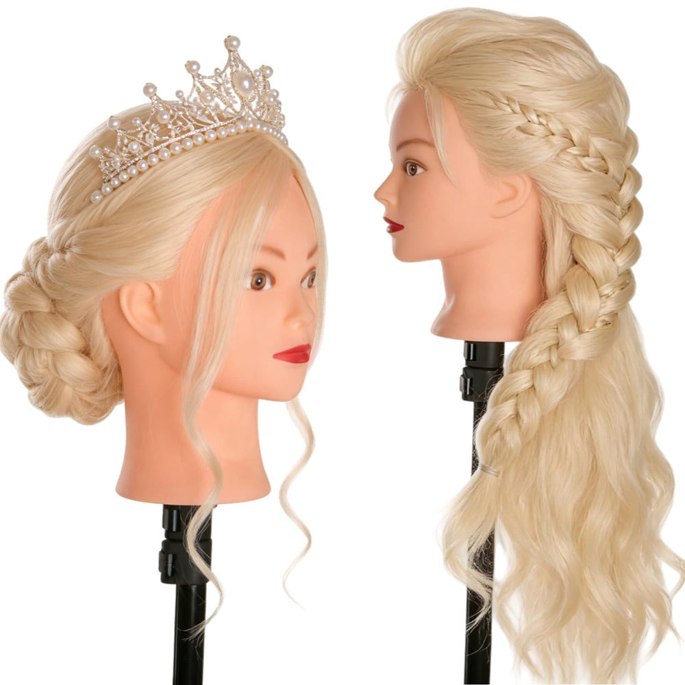 Beauty Star cabeza de maniquí con abrazadera incluida para fijar durante prácticas