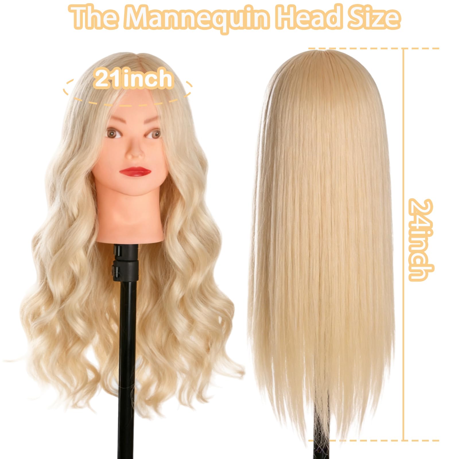 Beauty Star cabeza de maniquí para plancha y rizos, ideal para entrenamiento en casa
