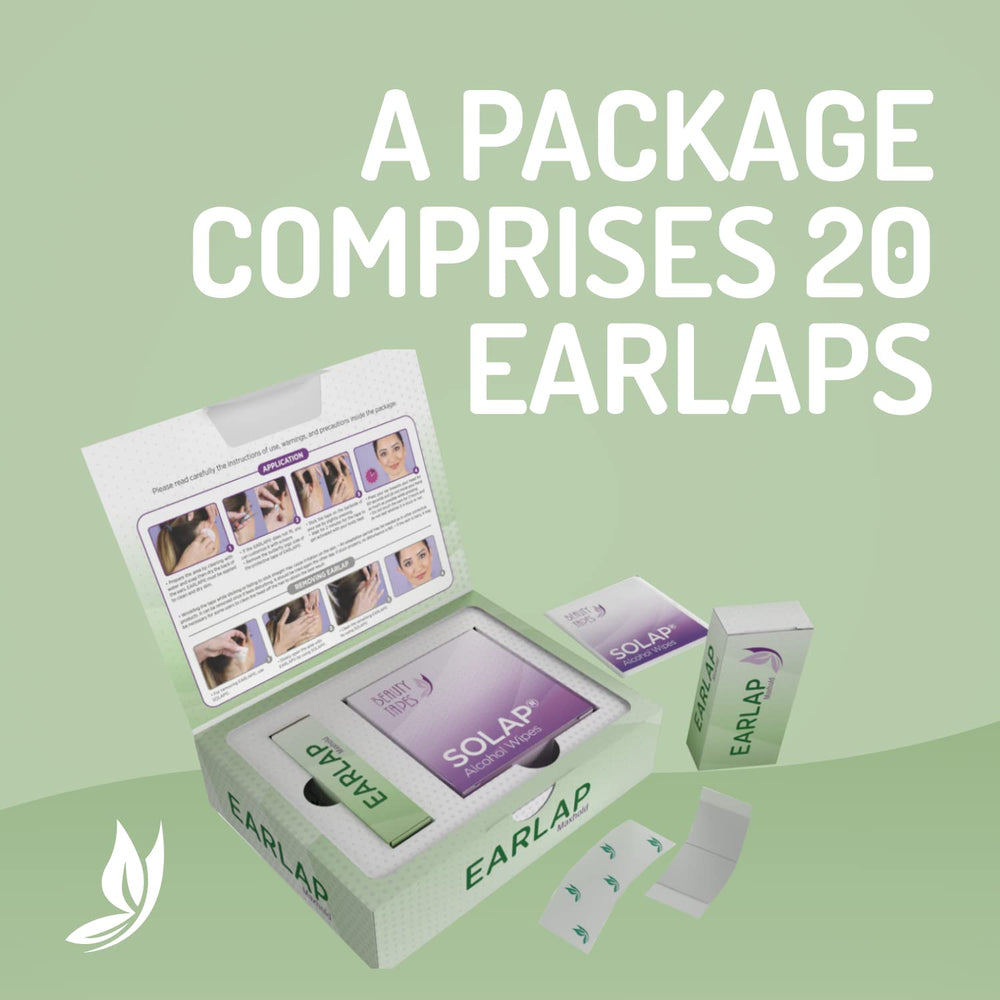 Beauty Tapes EarLap MaxHold application douce et rapide sur peau propre et sèche.