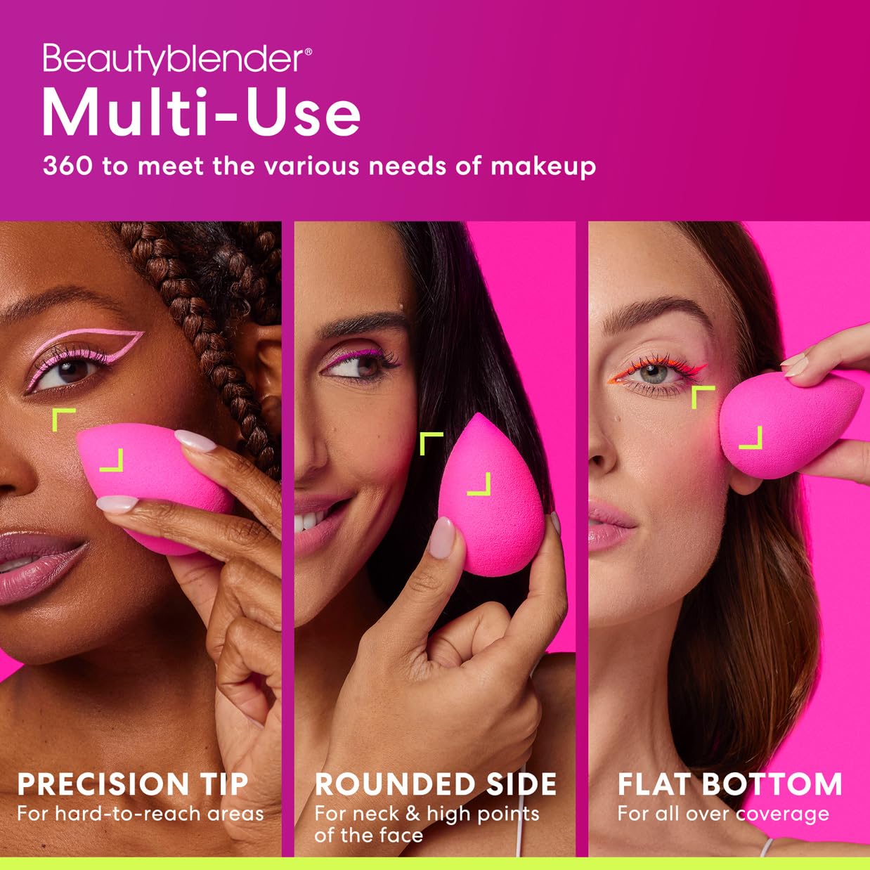 Beautyblender aplicación profesional gracias a la gran superficie de la esponja.