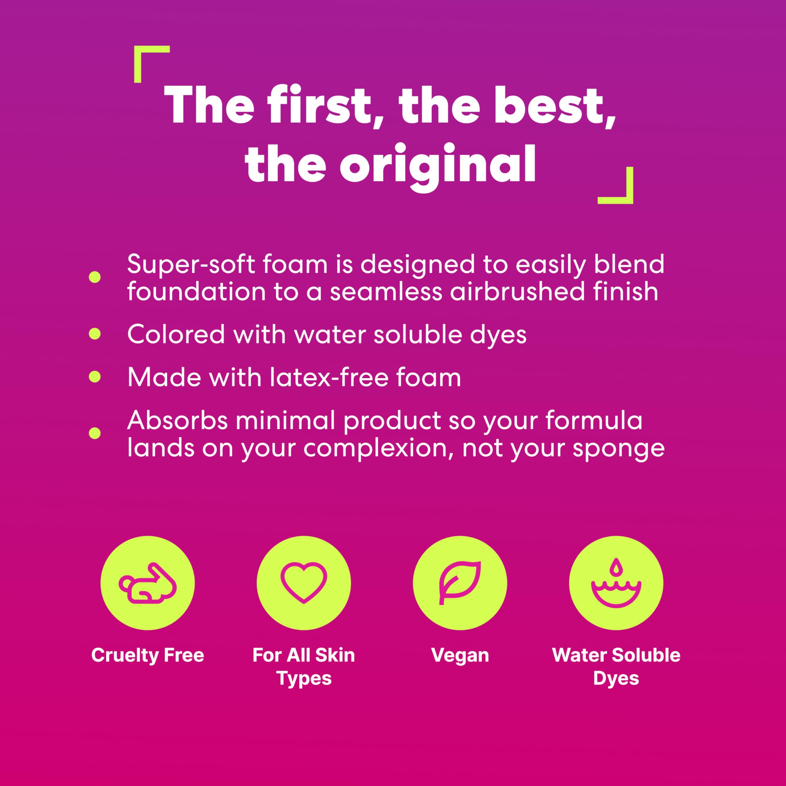 Beautyblender colorant non toxique assure une utilisation sûre et propre.