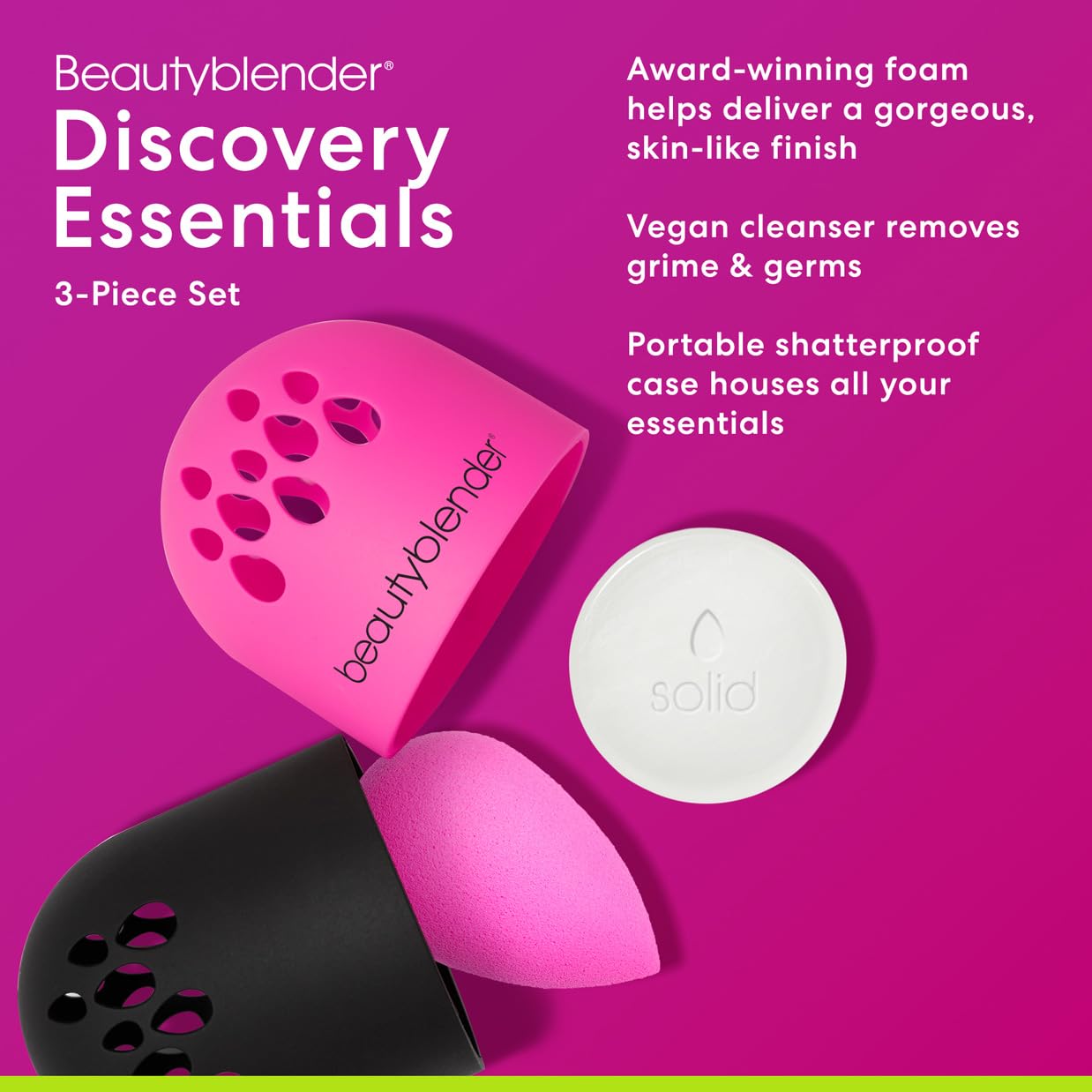 Beautyblender almohadilla de silicona texturizada para limpieza profunda.