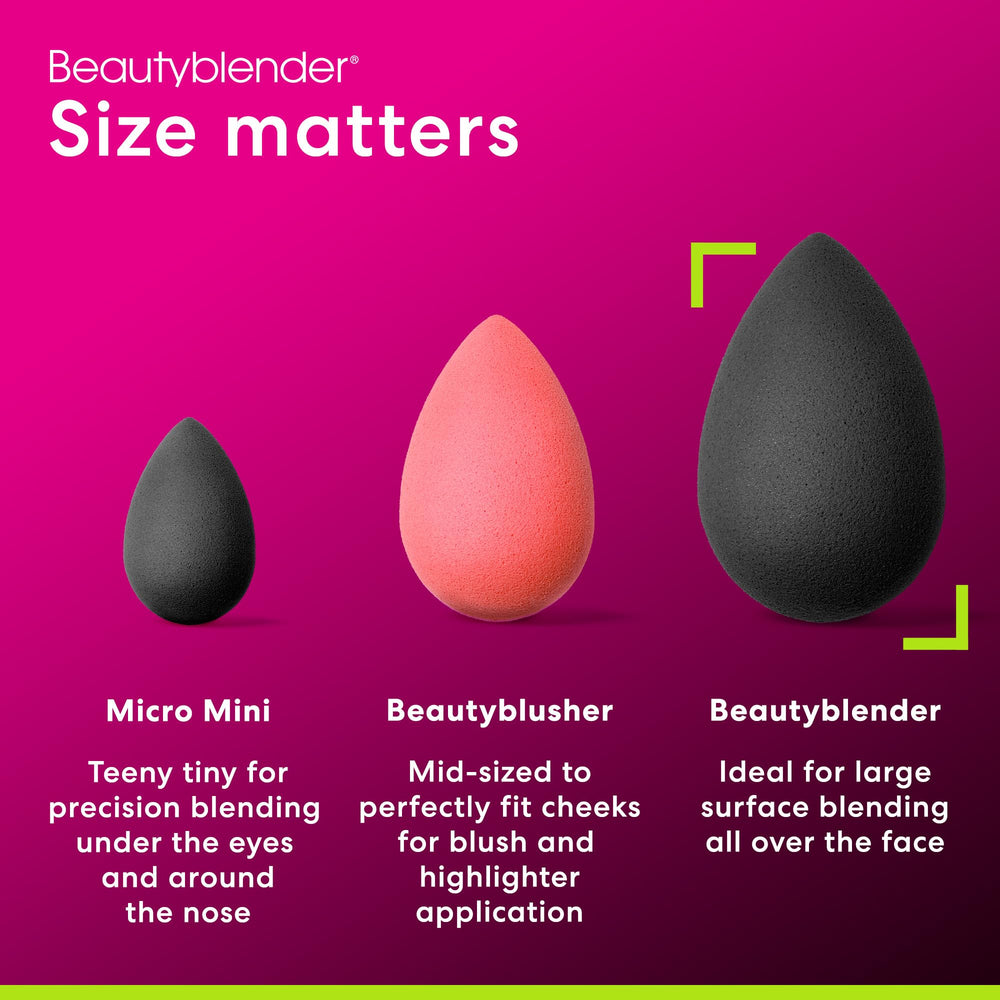 Beautyblender Pro negro clásico que no transfiere tinte a la piel