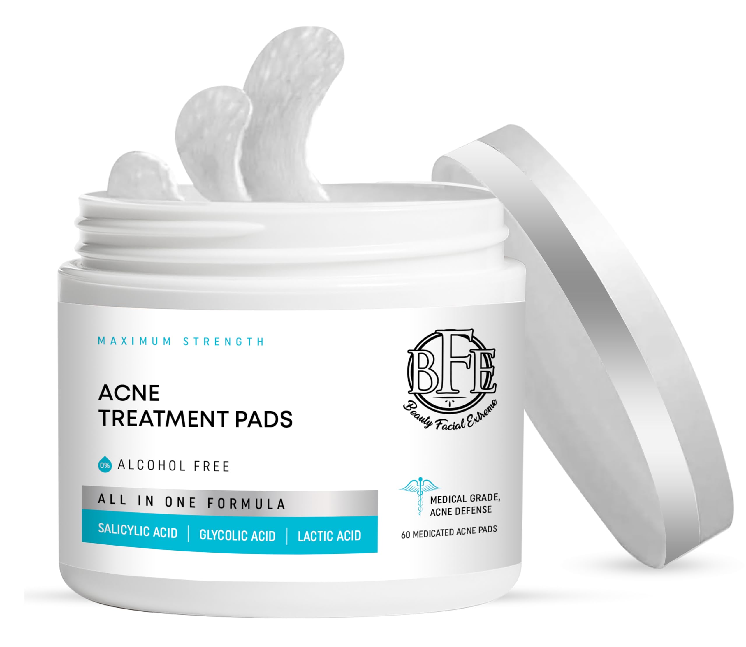 Beauty Facial Extreme Acne Pads exfoliación inmediata para piel limpia y fresca