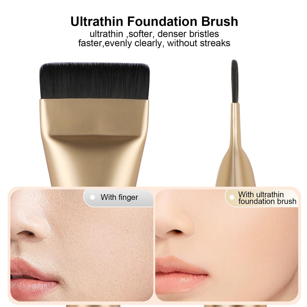 BEAUTYFACTOR spatula maquillaje plana con tubo de aluminio para durabilidad.