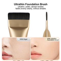 BEAUTYFACTOR spatula maquillaje plana con tubo de aluminio para durabilidad.