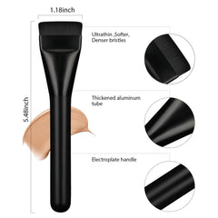 BEAUTYFACTOR Pincel Base Plana Pelo Sedoso, desliza la base sin irritar la piel