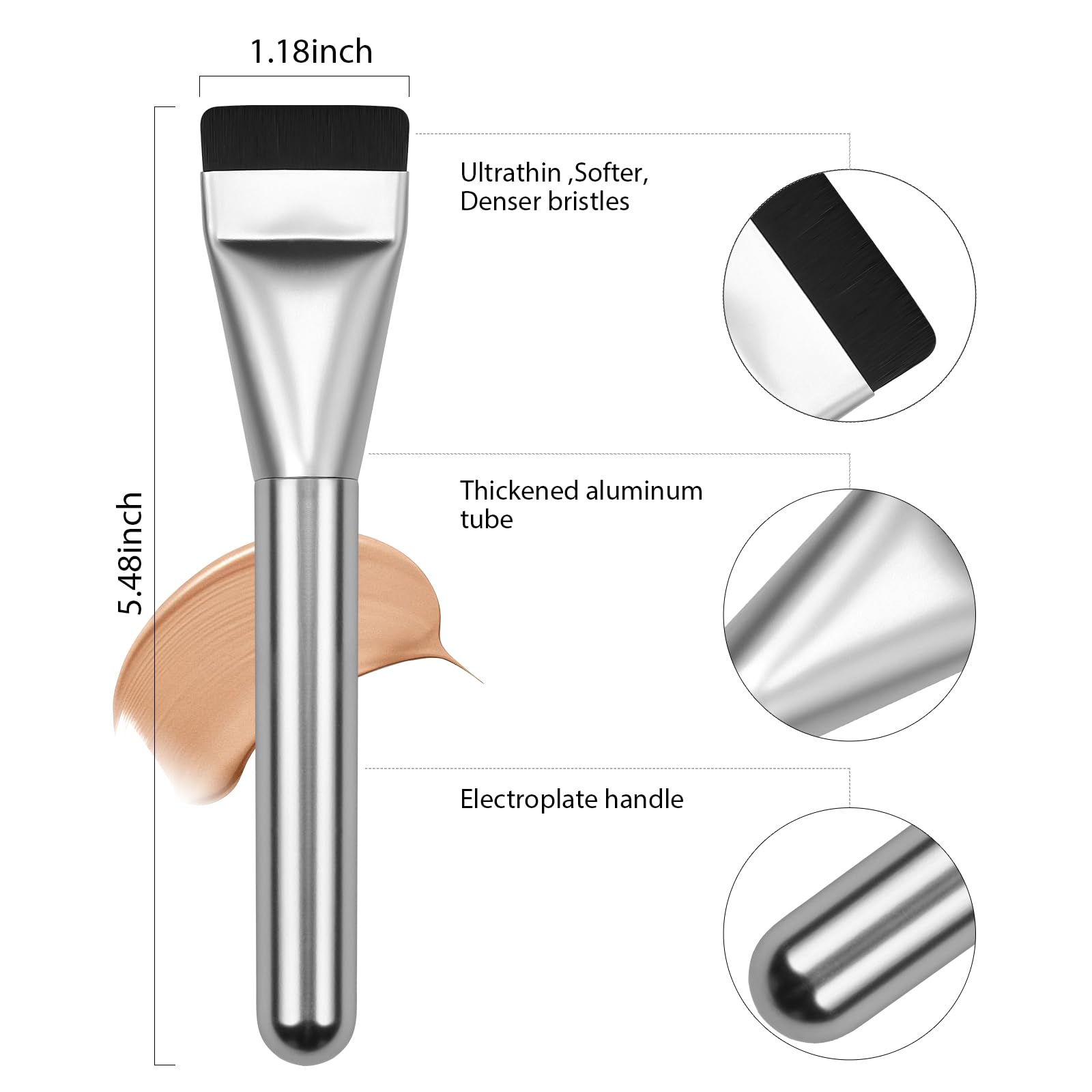 BEAUTYFACTOR pincel base líquido para una aplicación suave