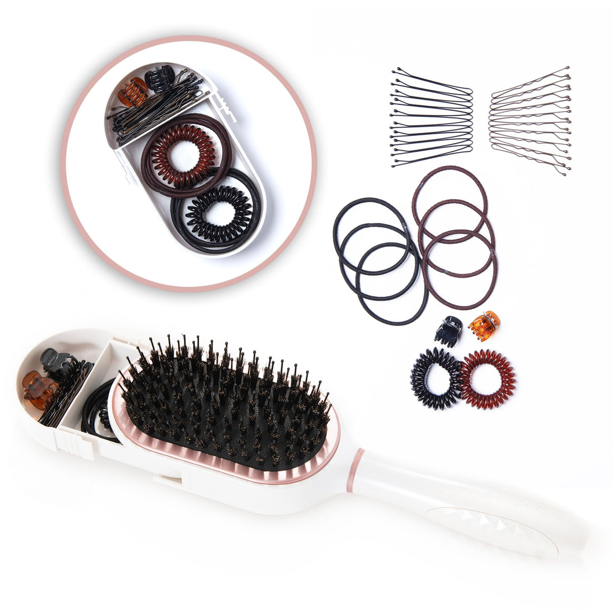 Beauty HAK PAK cepillo de viaje con 30 accesorios para peinado rápido