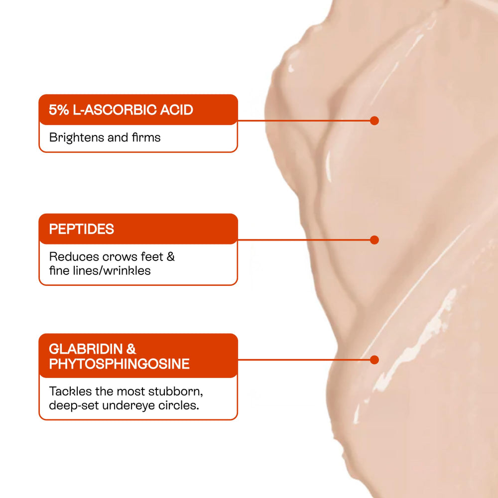 BeautyStat Corrector ocular universal C, sin parabenos para cuidado diario.