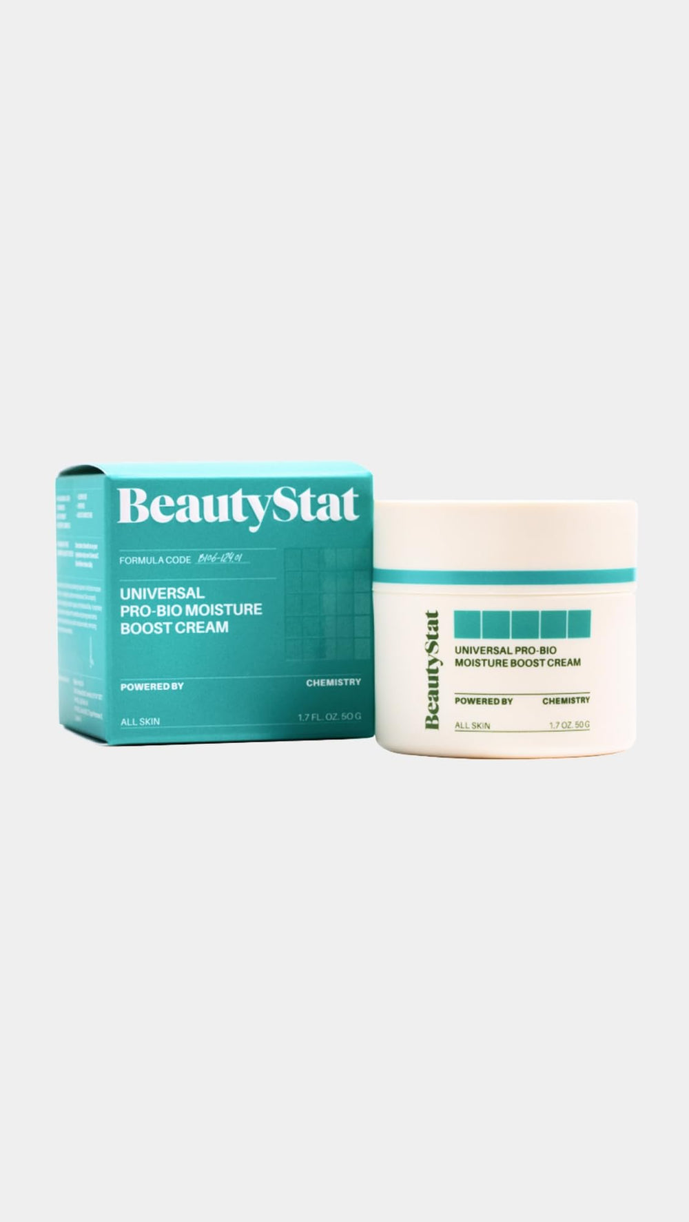 BeautyStat Universal Pro-Bio Moisture Boost Crema, cuidado diario para hidratación sostenida de la piel.