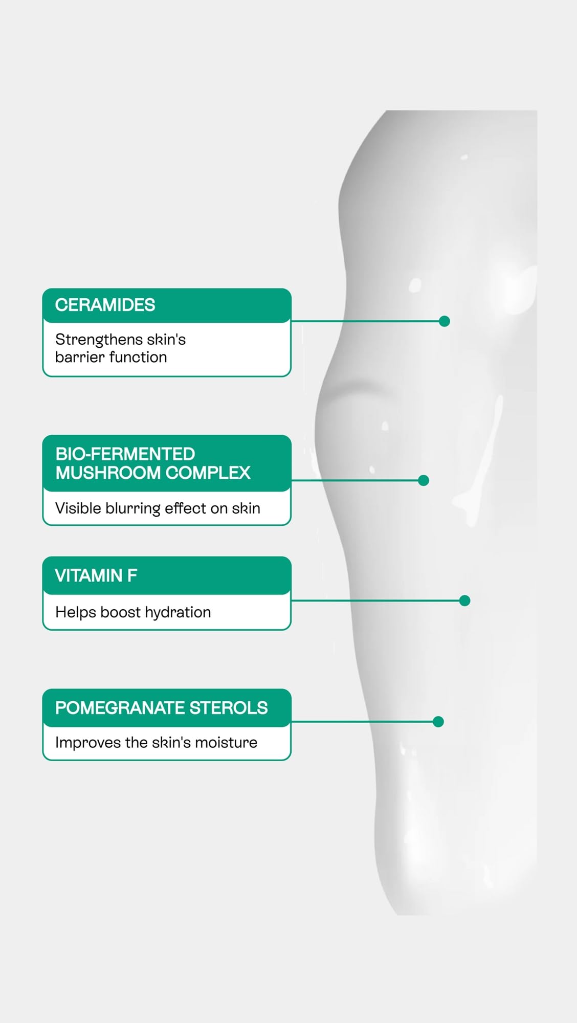 BeautyStat Universal Pro-Bio Moisture Boost Crema, textura ligera para hidratación rápida y cómoda.