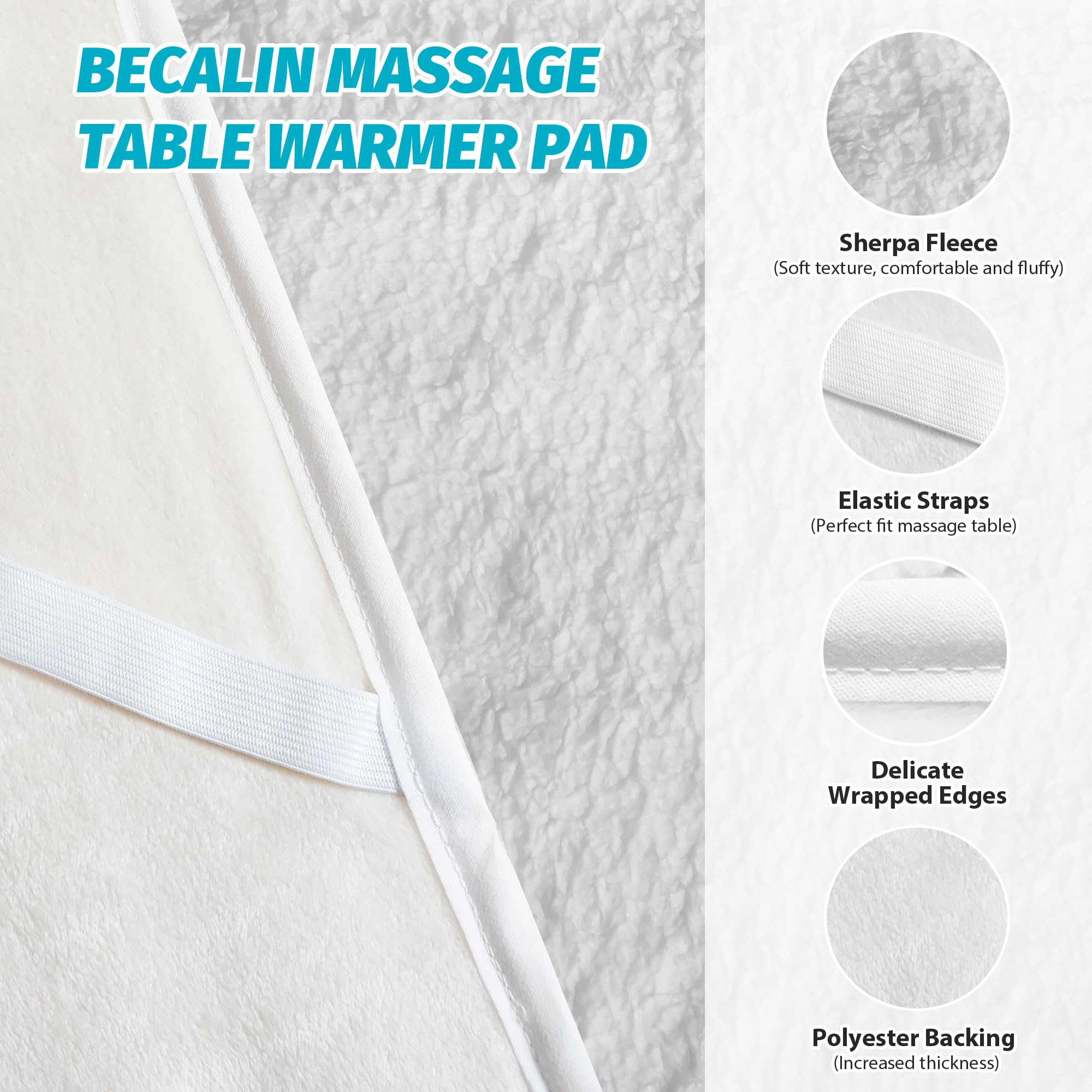 Correas elásticas en esquinas BECALIN aseguran ajuste estable.