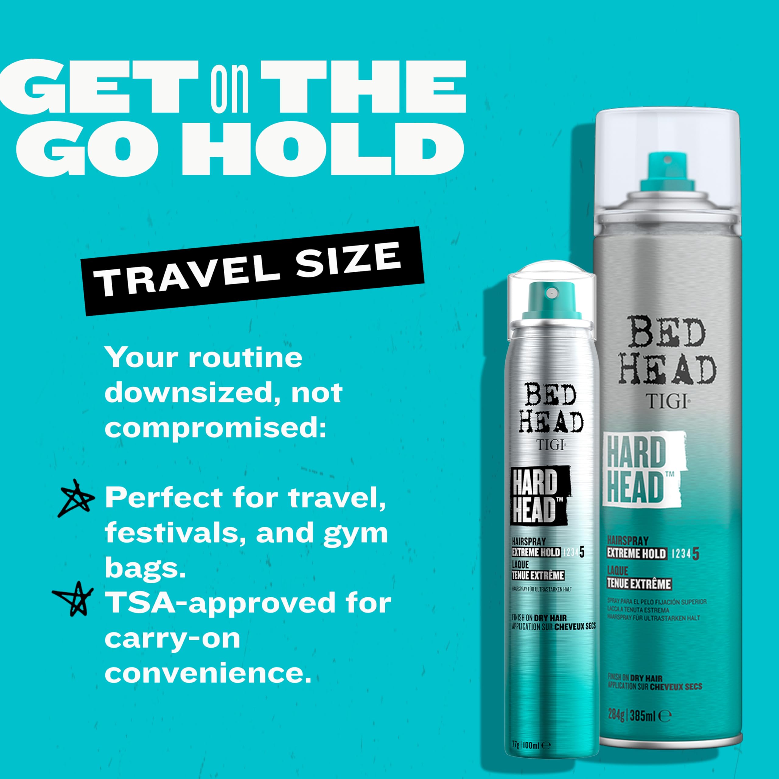 Bed Head Hard Head, brillo natural en el acabado del cabello.