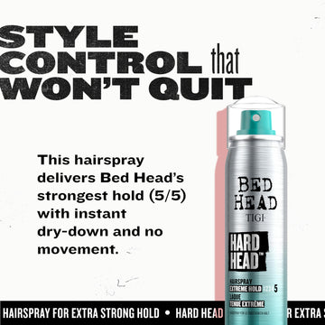 Bed Head Hard Head, facilita estilos variables con fijación estable.