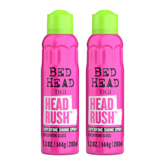 Bed Head HeadRush brillo extremo en el bote para un acabado luminoso y duradero.