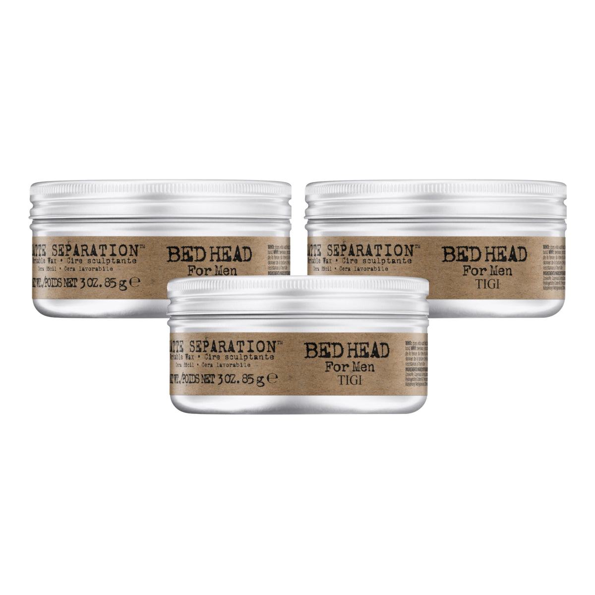 Bed Head cire matte pour homme, texture volumineuse et naturelle, idéal pour démarrer une coiffure.