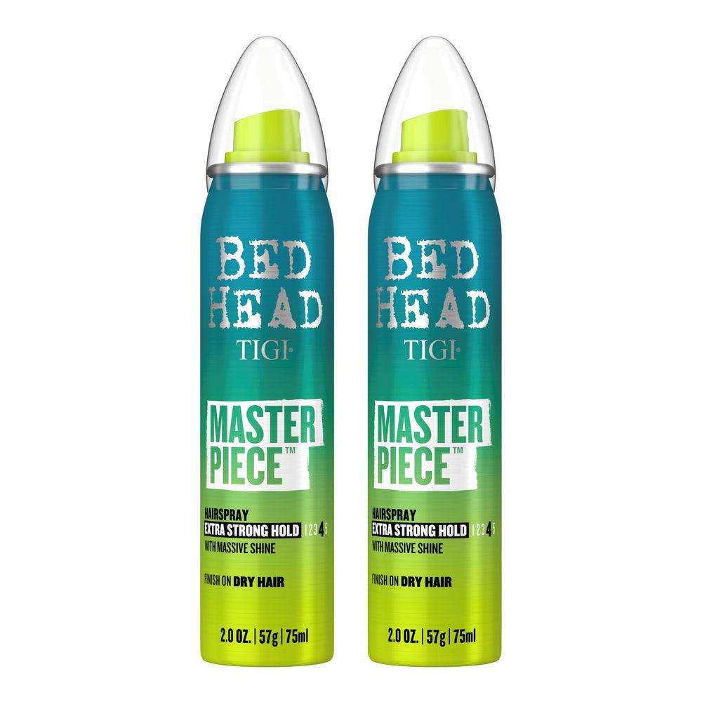 Bed Head Masterpiece: botella atomizador para fijación fuerte y acabado brillante