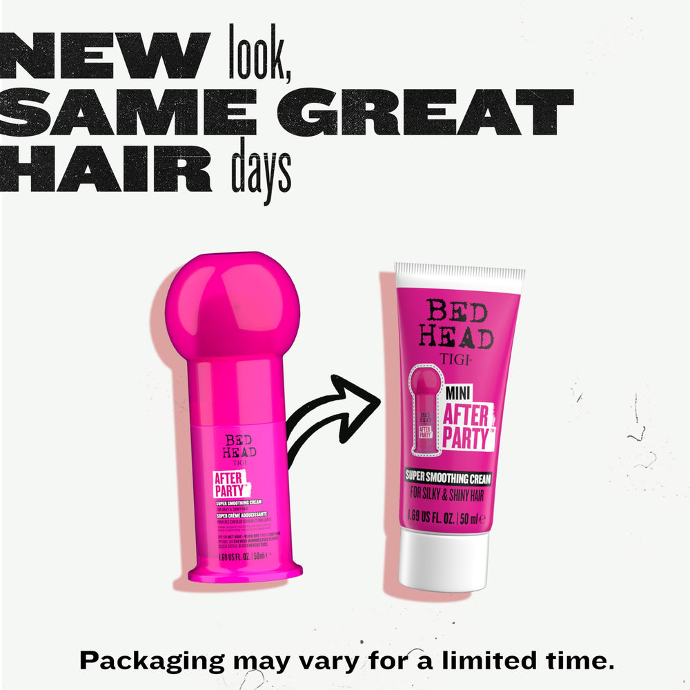 Bed Head TIGI After Party mini crema para acabado brillante y natural.