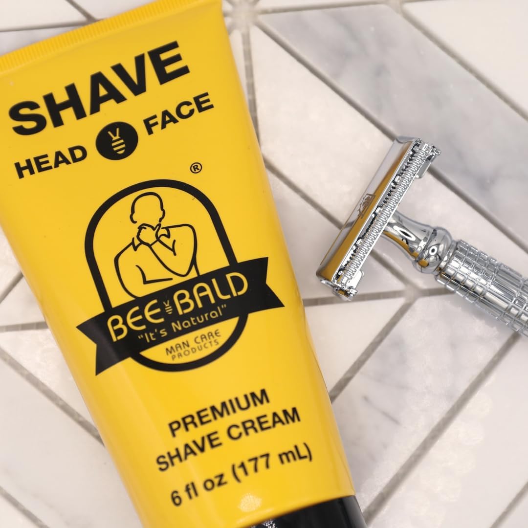 Bee Bald crema de afeitar, aroma neutropara uso diario