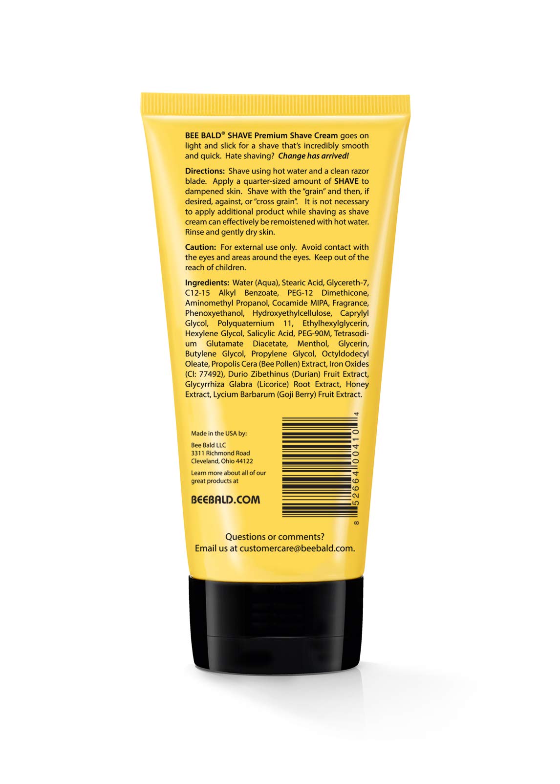 Bee Bald crema de afeitar, piel hidratada tras el afeitado