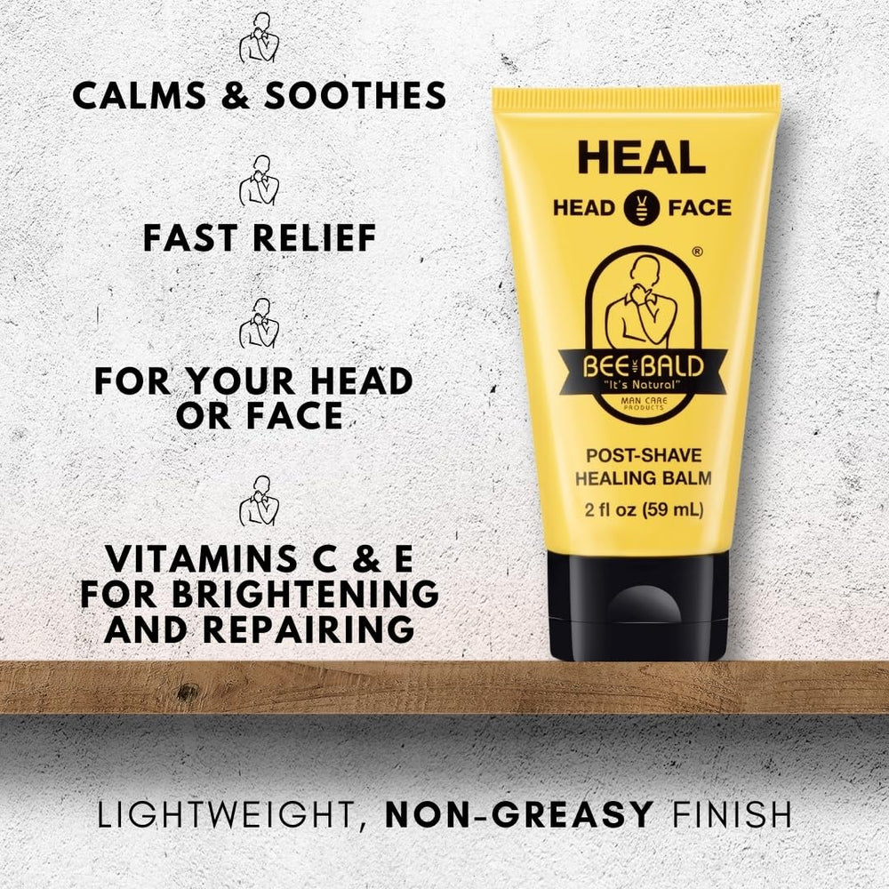 Bee Bald HEAL aplicación rápida posafeitado para pieles de todo tipo.