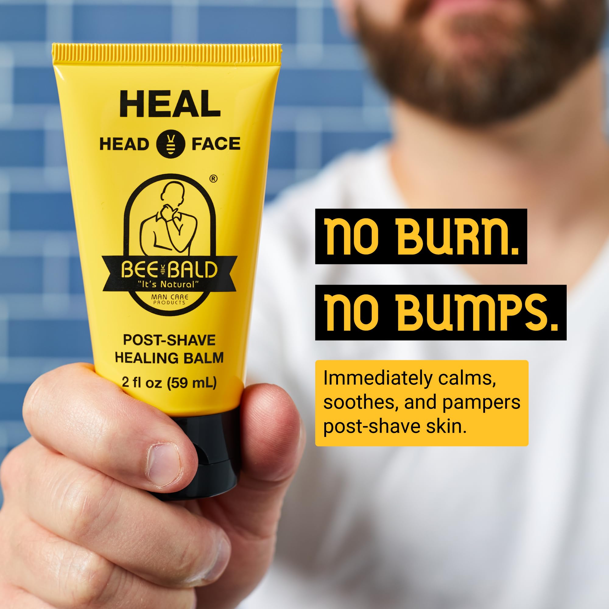 Bee Bald HEAL textura ligera al aplicar, sensación fresca sin residuo pegajoso.