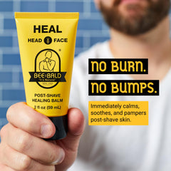 Bee Bald HEAL textura ligera al aplicar, sensación fresca sin residuo pegajoso.