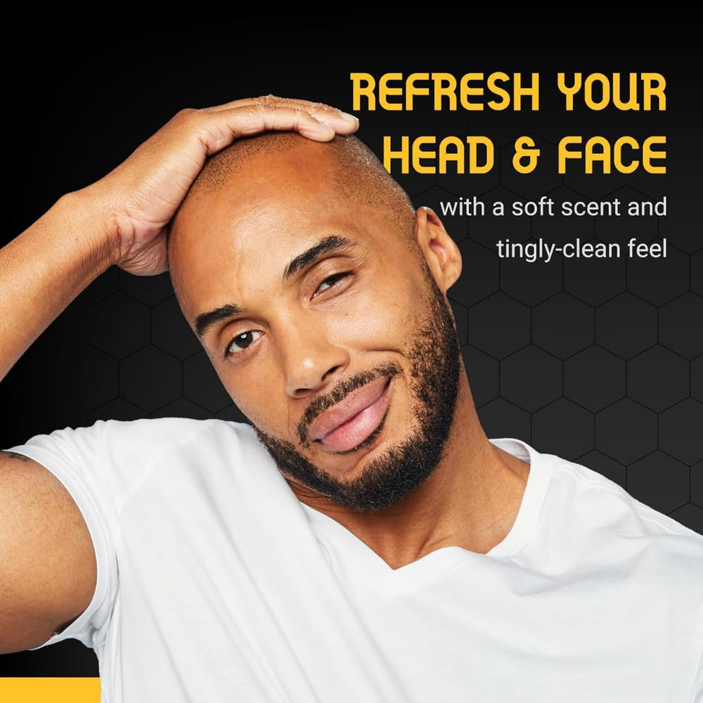 Bee Bald CLEAN prepara la piel para afeitarse durante la rutina.