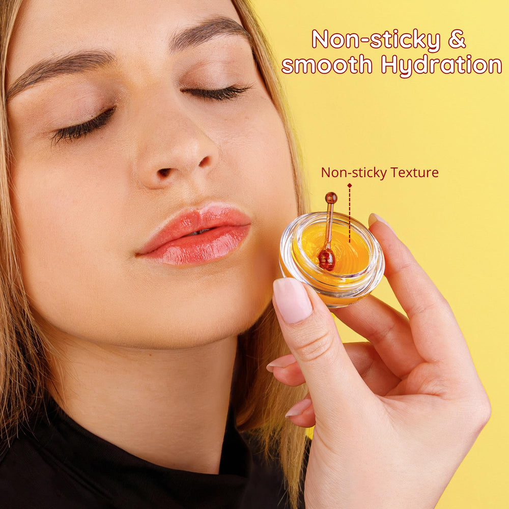 Bee Balm Original Lip Balm on lips in dry weather protection.
