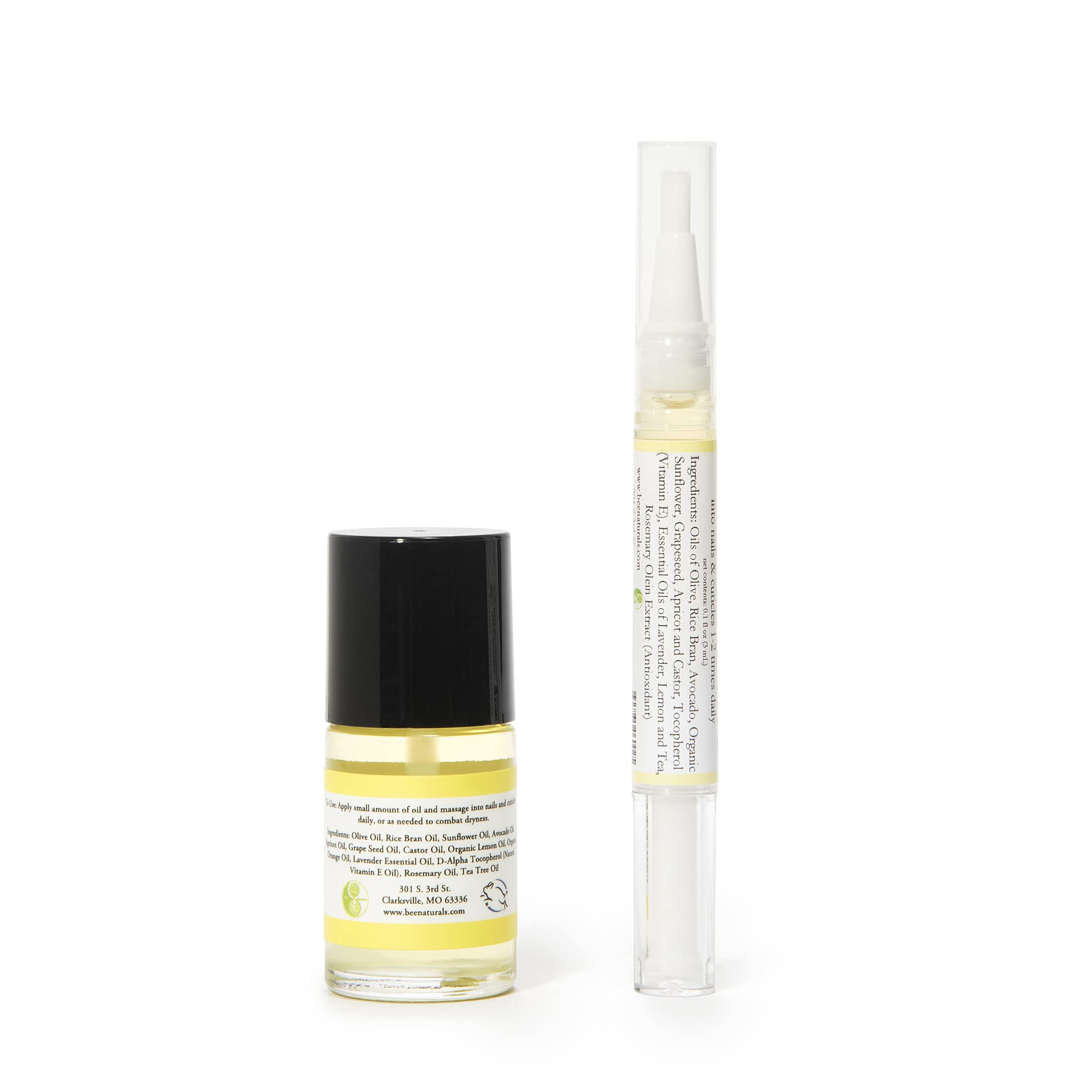Bee Naturals Aroma suave de lavanda y limón, experiencia calmante para uñas.