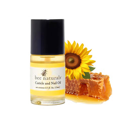 Bee Naturals Aceite para uñas y cutículas, botella con gotero para cuidado diario.