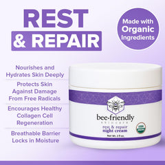 Ingredientes clave de BeeFriendly con aceite de oliva y miel para hidratación suave.