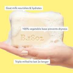 Beekman 1802 Jabon Barra Cremoso Leche de Cabra Limón: textura suave para piel sensible