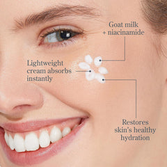 Aplicación suave en rostro con Bloom Cream de Beekman 1802.
