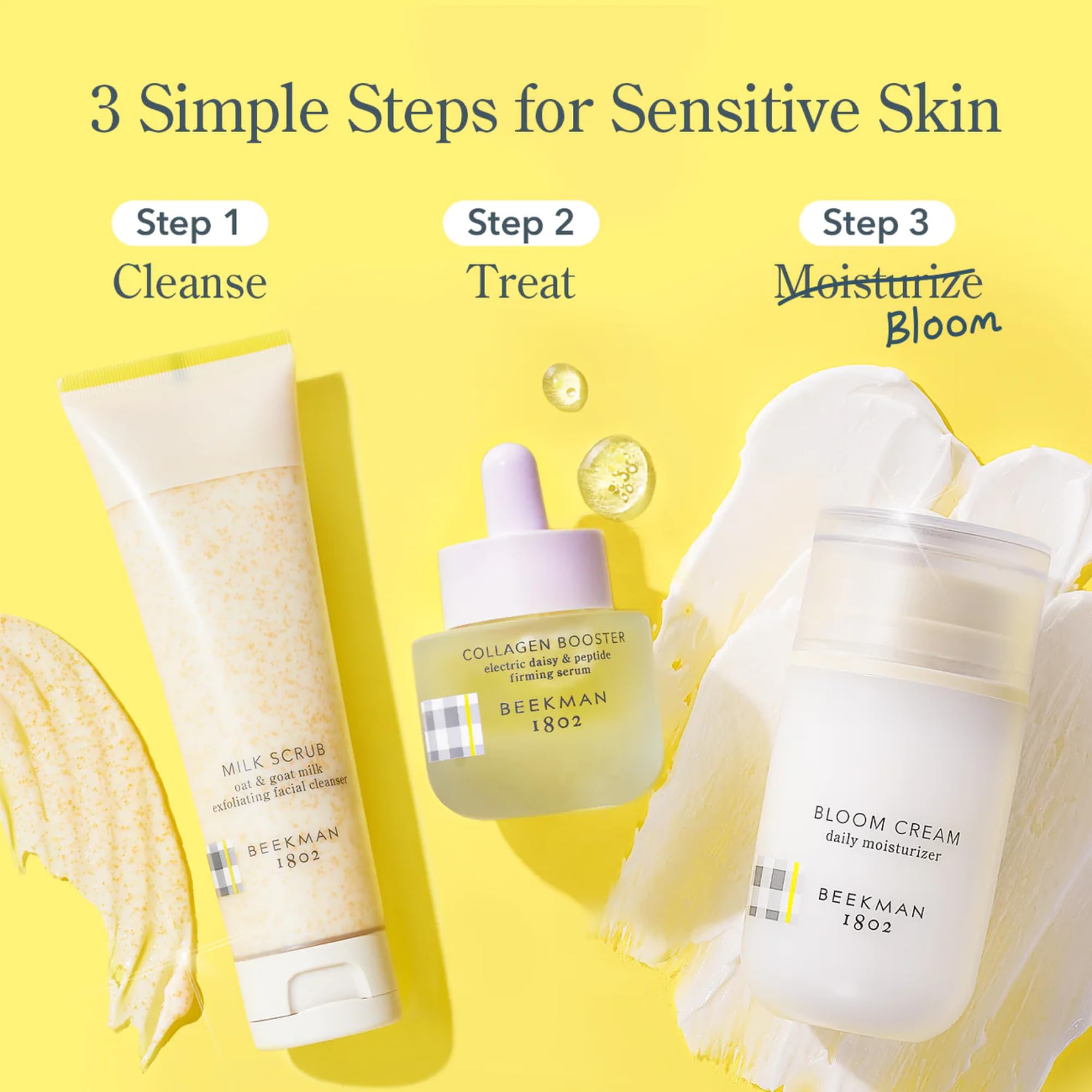 Beekman 1802 Bloom Cream, fórmula limpia sin toxinas para piel sensible
