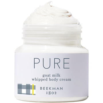 Beekman 1802 crema corporal envase, hidratación suave para piel sensible.