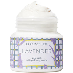 Beekman 1802 Crema Corporal Whipped: tarro mostrando hidratación diaria.