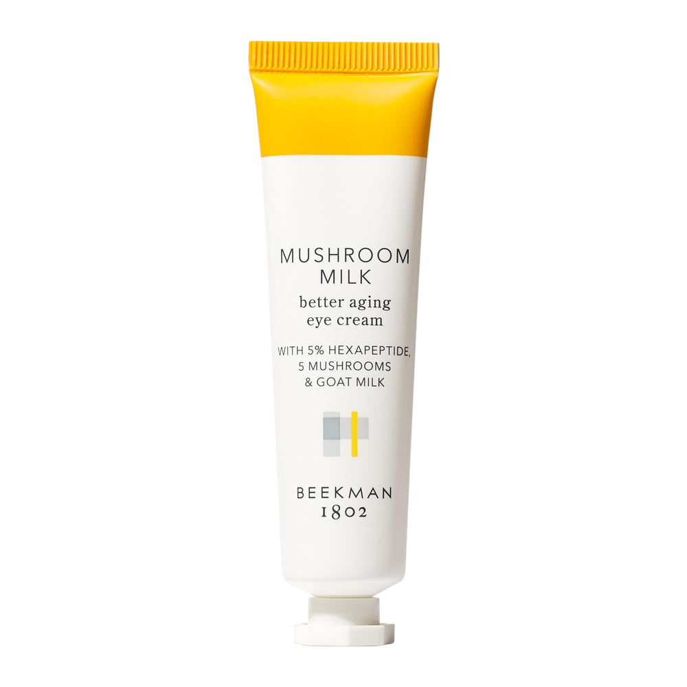 Beekman 1802 crema para ojos con leche de cabra y hongos en envase elegante