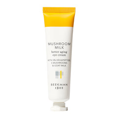 Beekman 1802 crema para ojos con leche de cabra y hongos en envase elegante