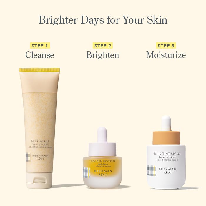 Beekman 1802 Golden Booster Amla, piel suave y luminosa tras uso constante.