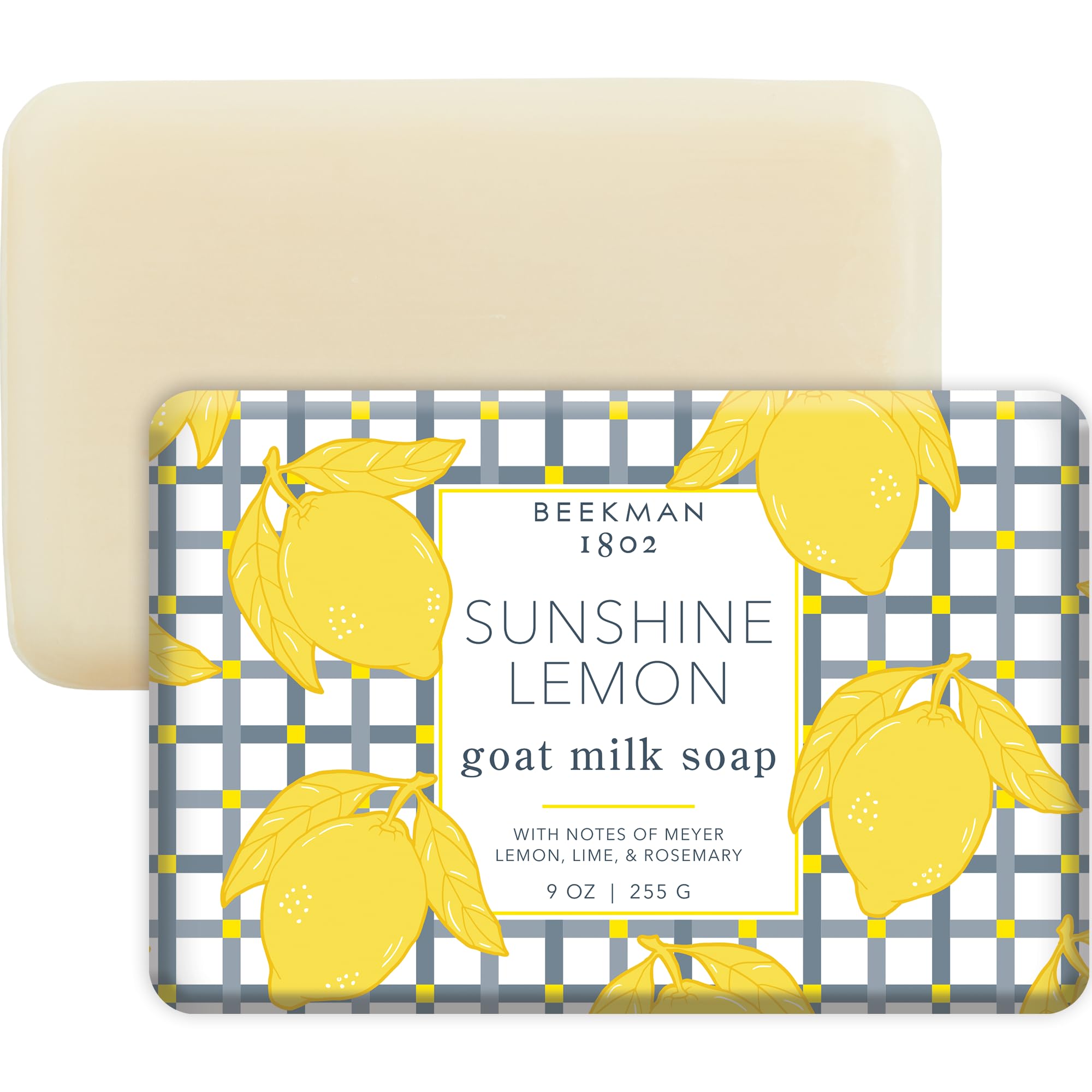Beekman 1802 Jabon Barra Leche de Cabra Limón Soleado: aroma refrescante para la ducha