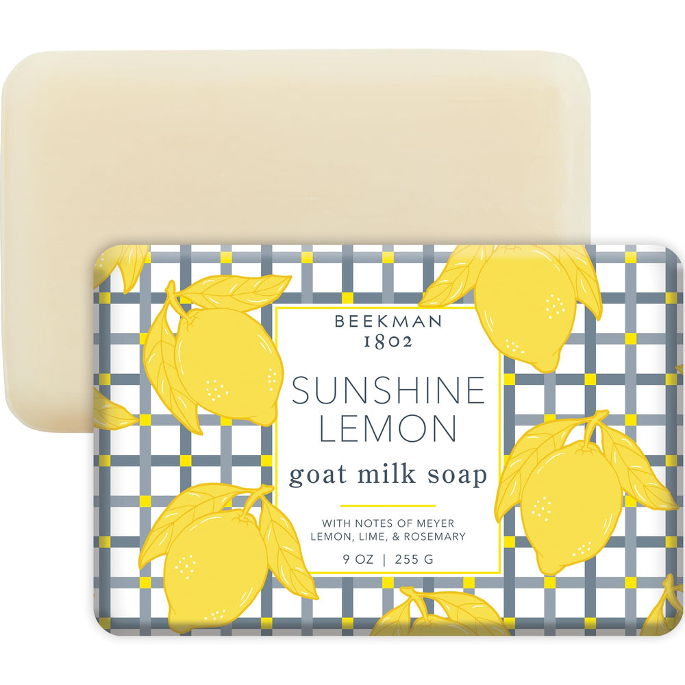 Beekman 1802 Jabon Barra Leche de Cabra Limón Soleado: aroma refrescante para la ducha